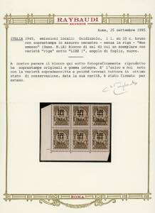 GIUDIZZOLO 1945 - 1 lira su 10 ... 