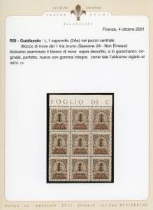 GUIDIZZOLO 1945 - 1 lira su 10 ... 