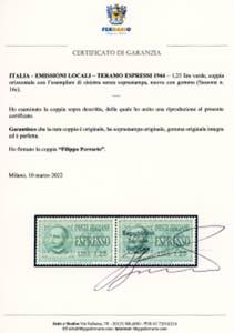 TERAMO ESPRESSI 1944 - 1,25 lire ... 