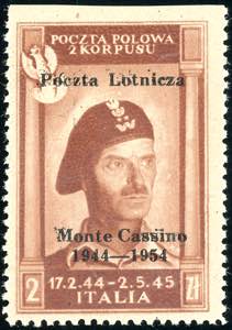 GOV. POLACCO DI LONDRA POSTA AEREA 1954 - 2 ... 