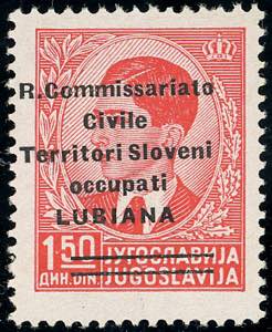 LUBIANA 1941 - 1,50 d. soprastampa ... 