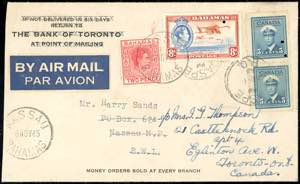 1945 - CANADA/BAHAMAS - Redirected with ... 