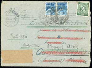 1948 - GERMANY/ITALY/ARGENTINA - Redirected ... 
