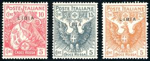 1915 - 10  5 cent., 20  5 cent. Croce Rossa, ... 