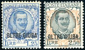 1926 - 1,25 lire, 2,50 lire Floreale, ... 