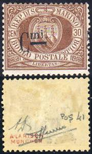 1892 - 5 cent. su 30 cent., soprastampa ... 