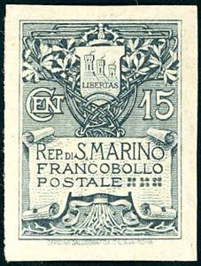 1910 - 15 cent. Stemma, carta sottile, non ... 