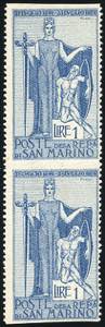 1924 - 1 lira Garibaldi, non dentellato ... 
