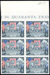1947 - 3 lire Centenario francobollo Stati ... 