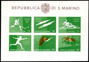 1960 - Olimpiadi di Roma, foglietto, stampa ... 