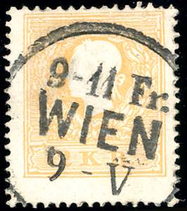 AUSTRIA 1859 - 2 Kr. arancio, II tipo (11a), ... 