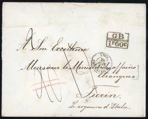 ST. THOMAS 1864 - 13 June 1864, double-rate ... 