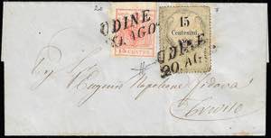 1856 - 15 cent. marca da bollo ... 