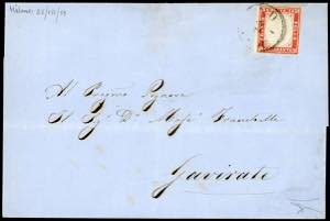 1859 - 40 cent. rosso carminato (Sardegna ... 