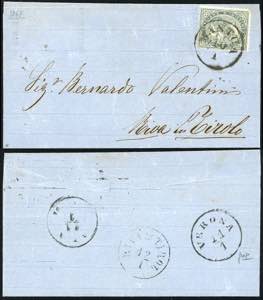 1867 - 5 cent. De La Rue, tiratura di Torino ... 