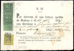 1857 - 5 cent. verde oliva, coppia ... 