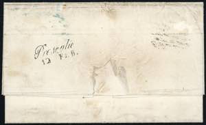 1857 - 40 cent. azzurro scuro, ... 