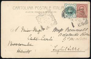 1901 - ITALY/GREAT BRITAIN - Redirected with ... 