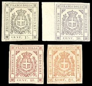 1859 - 15 cent. grigio, 20 cent. lilla ... 