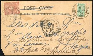 1901 - VICTORIA SOUTH AFRICA/ITALY - ... 