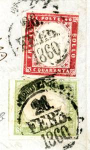 1860 - 5 cent. verde oliva chiaro, ... 