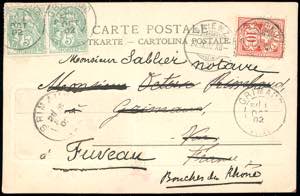 1902 - SWITZERLAND/FRANCE - Redirected with ... 