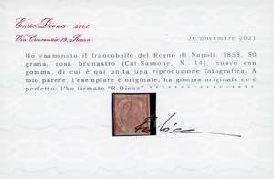 1858 - 50 grana rosa brunastro ... 