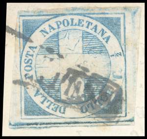 1860 - 1/2 tornese azzurro chiaro ... 