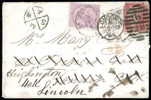 1865 - ITALY/GREAT BRITAIN - Redirected with ... 