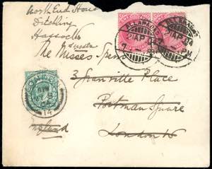 1904 - INDIA/GREAT BRITAIN - Redirected with ... 