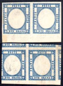 PROVE 1861 - 2 grana azzurro scuro (20), ... 