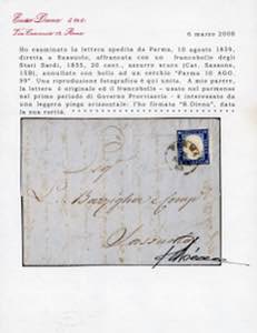 1859 - 20 cent. azzurro scuro ... 