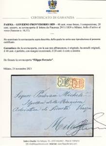 1859 - 40 cent. rosso bruno, I ... 