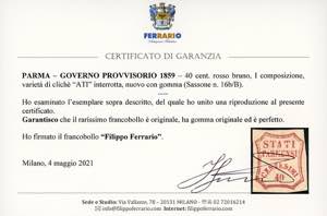 1859 - 40 cent. rosso bruno, I ... 