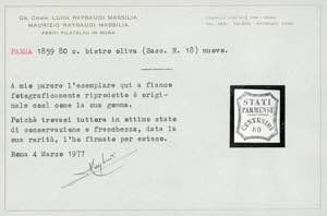 1859 - 80 cent. bistro oliva (18), ... 