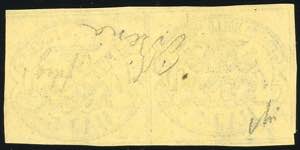 1858 - 3 baj giallo paglia, coppia ... 