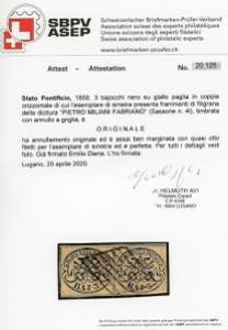 1858 - 3 baj giallo paglia, coppia ... 