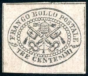 1867 - 3 cent. grigio rosa (14), nuovo, ... 