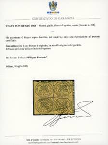 1868 - 40 cent. giallo (29b), ... 