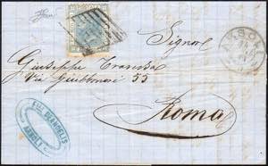 1871 - 20 cent. celeste (L26), su lettera da ... 