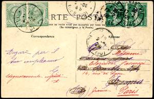 1908 - FRANCE/ITALY - Redirected with ... 