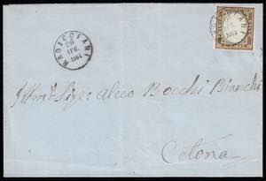 1861 - 10 cent. bruno olivastro scuro ... 