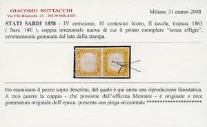 1863 - 10 cent. bistro, coppia ... 