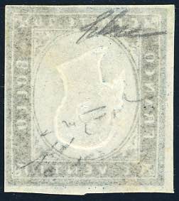 1860 - 20 cent. azzurro grigio, ... 