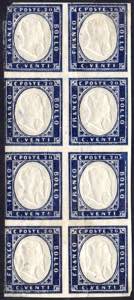 1862 - 20 cent. indaco violaceo scuro, ... 