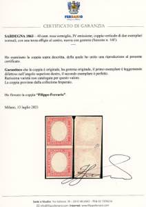 1863 - 40 cent. rosa vermiglio ... 