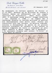 1857 - 5 cent. verde giallo, ... 