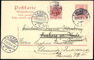 1909 - GERMANY/DENMARK/GERMANY - Redirected ... 