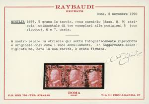 1859 - 5 grana rosa carminio, I ... 