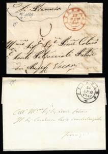1847/1849 - Una lettera e una sovracoperta ... 
